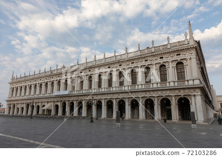 Panoramic view of facade of Museo Correr and Piazza San Marco Panoramic view of facade of Museo Correr and Piazza San Marco 72103286