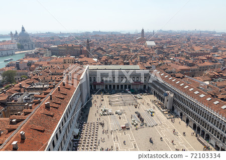 Panoramic view of Venice city, Museo Correr and Piazza San Marco 72103334