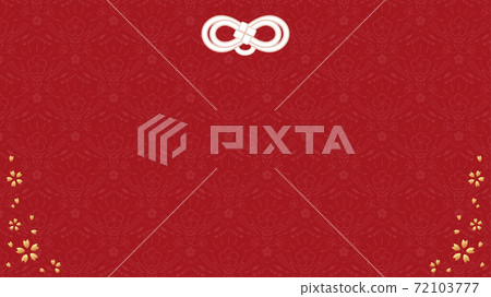 Background illustration with double leaf knot in the image of a talisman_16: 9 72103777