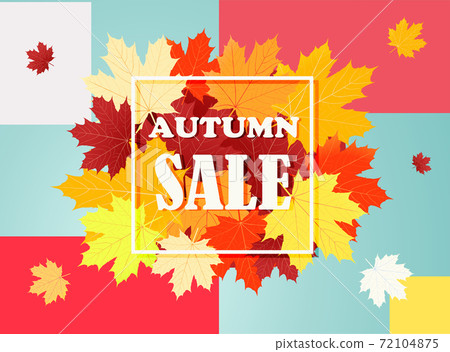 Autumn sale flyer template 72104875