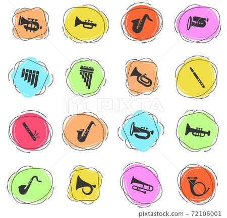 wind instruments icon set 72106001