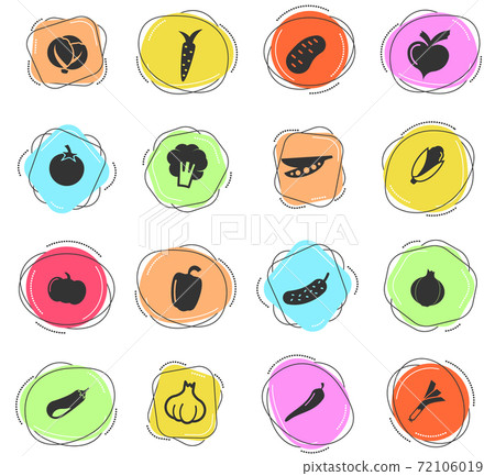 Vegetables simply icons 72106019