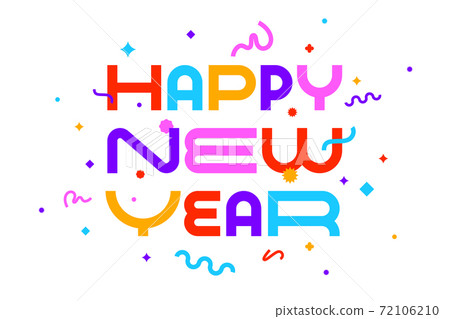 Happy New Year. Greeting card Happy New Year Happy New Year. Greeting card Happy New Year 72106210
