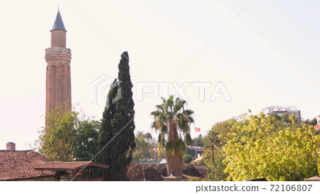 Yivli minaret in old town of Antalya, Turkey. Yivli minaret in old town of Antalya, Turkey. 72106807