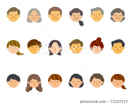 世代相傳的人形圖標插圖 72107257