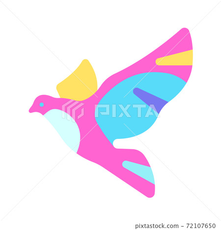 Stylized illustration of dove. Stylized illustration of dove. 72107650