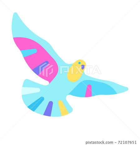 Stylized illustration of dove. Stylized illustration of dove. 72107651