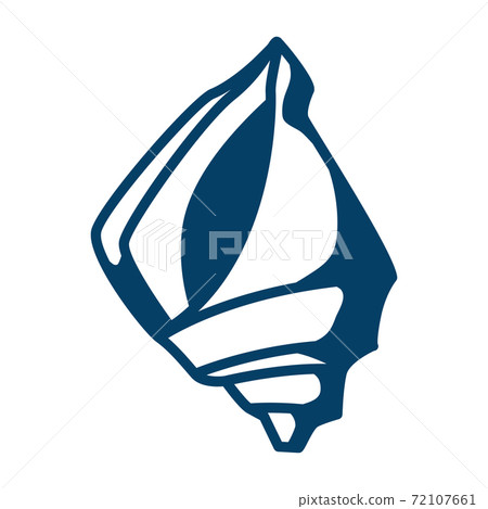 Illustration of seashell. 72107661