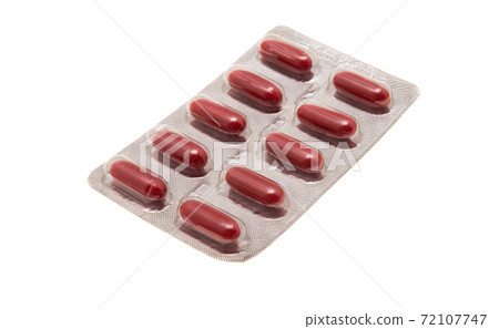 packing of pills isolated packing of pills isolated 72107747