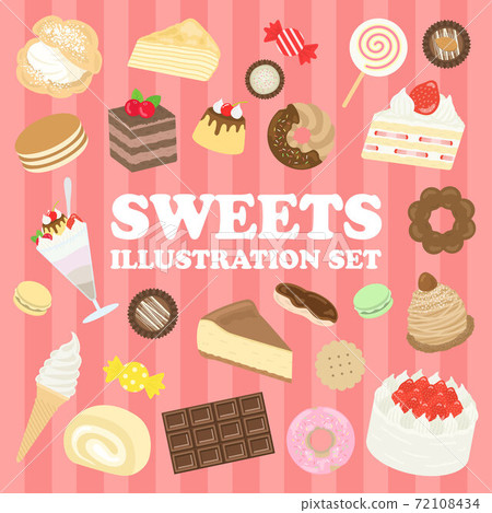 Sweets illustration set Sweets illustration set 72108434