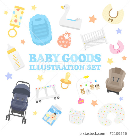 例證套嬰孩產品 例證套嬰孩產品 72109356