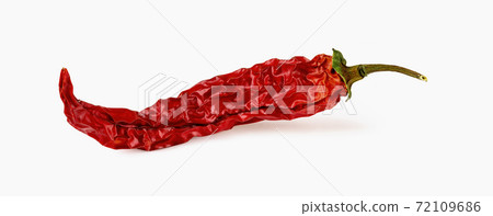 Red hot pepper dry pod isolated on white background. Red hot pepper dry pod isolated on white background. 72109686