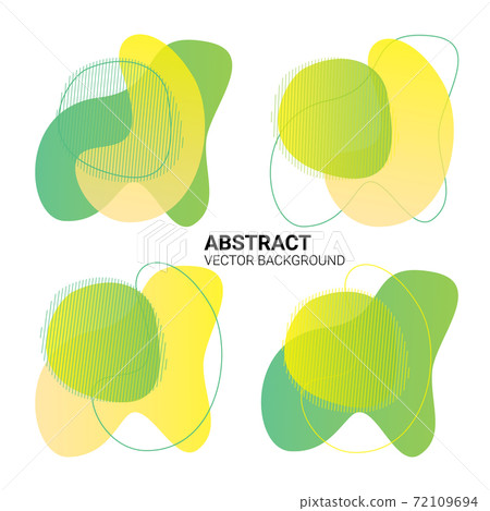 Abstract freeform in yellow-green color gradient. Fluid organic colorful shapes. Vector liquid shape with effect soft transition flux Abstract freeform in yellow-green color gradient. Fluid organic colorful shapes. Vector liquid shape with effect soft transition flux 72109694