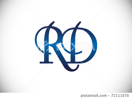 Initial Monogram Letter R D Logo Design Vector Template. R D Letter Logo Design 72111878