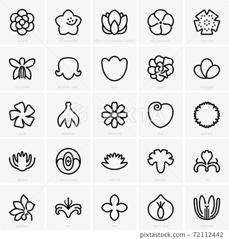 Flower icons Flower icons 72112442