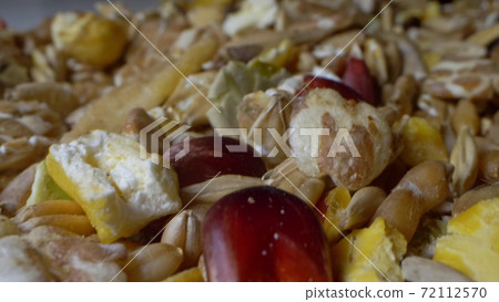 extreme close-up, detailed. grain pet food for rodents extreme close-up, detailed. grain pet food for rodents 72112570