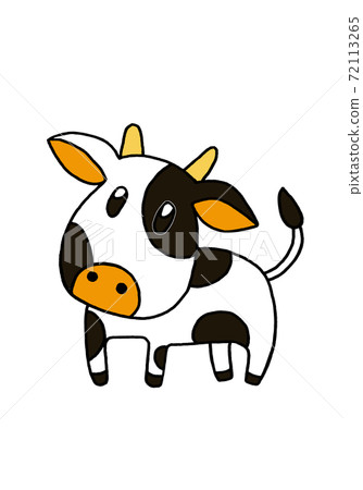 Cute cow part 1 front - Stock Illustration [72113265] - PIXTA