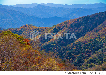 日光半月口2號停車場的景色秋葉風景秋風景 日光半月口2號停車場的景色秋葉風景秋風景 72116313