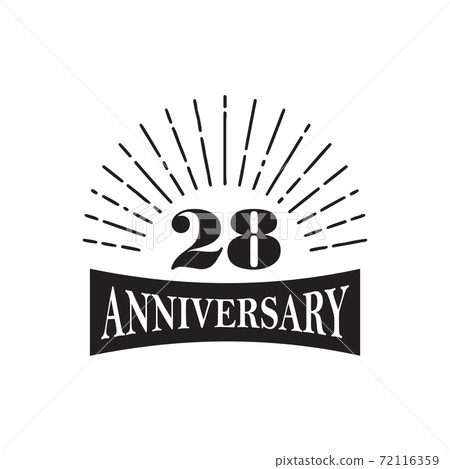 28th anniversary logo design template 72116359