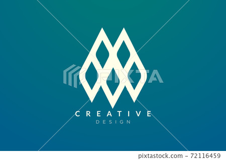 Design the letter M with geometric shapes.... - Stock Illustration ...