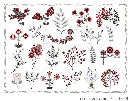 Botanical simple plants drawn in a circle vol.1 Botanical simple plants drawn in a circle vol.1 72116689