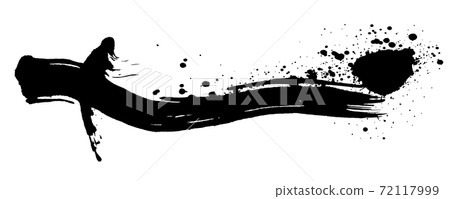 Eel advertisement handwritten brush illustration 72117999