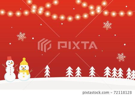 Snowman and light ornament background illustration Snowman and light ornament background illustration 72118128