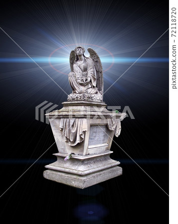 monument an angel on a background of mystical light 72118720