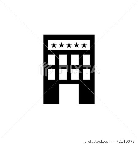 Hotel icon flat vector illustration 72119075