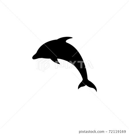 Dolphin icon flat vector illustration Dolphin icon flat vector illustration 72119169