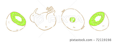 奇異果和奇異果*畫線圖中粉刷 奇異果和奇異果*畫線圖中粉刷 72119198