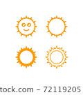 Set of sun icon vector illustration 72119205