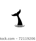 Whale tail icon vector illustration 72119206