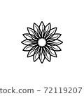 Abstract flower icon vector illustration 72119207