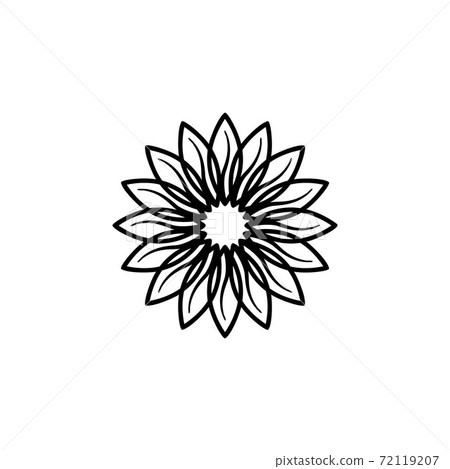 Abstract flower icon vector illustration 72119207