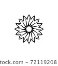 Abstract flower icon vector illustration 72119208