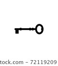 Classic key icon vector illustration 72119209