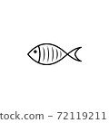 Abstract fish icon vector illustration 72119211
