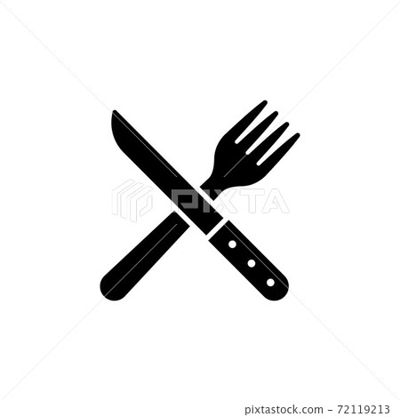 Cross Knife and Fork icon vector illustration 72119213