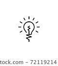 Bulb lamp icon vector illustration 72119214
