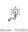 Bulb lamp icon vector illustration 72119232