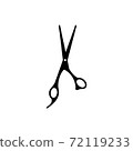 Scissor icon flat vector illustration 72119233