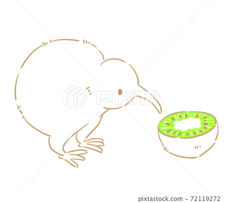 奇異果和奇異果*無線條畫 72119272