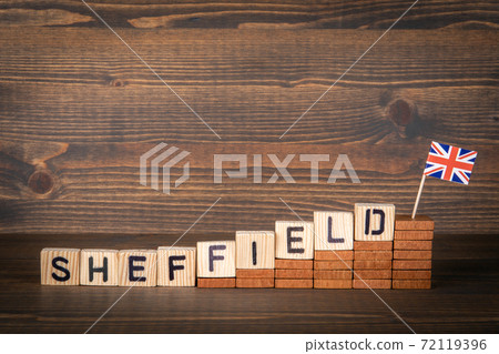 SHEFFIELD. City in Great Britain. Steps and flag SHEFFIELD. City in Great Britain. Steps and flag 72119396