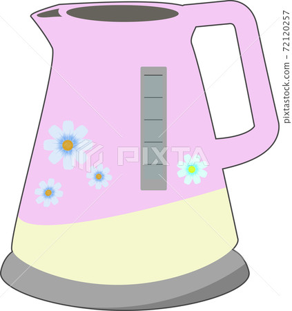 簡單而可愛的花卉圖案的電子魔術瓶的插圖 72120257