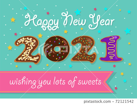 Donuts New Year 2021 Donuts New Year 2021 72121542