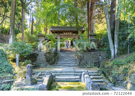 [神奈川縣]鎌倉，被大自然所包圍的上智寺的大門 72122049