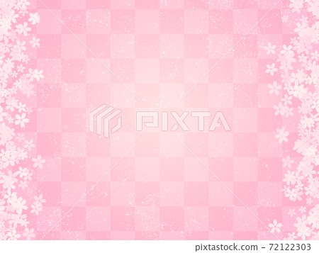 Sakura checkered background left and right Sakura checkered background left and right 72122303