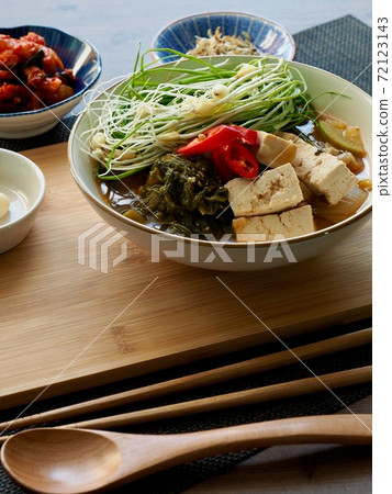 Korean Traditional Food Soothing Miso Soup 72123143