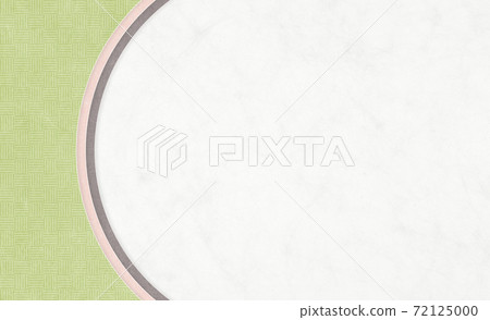 Background material made by stacking three oval Japanese papers [16: 9] 72125000